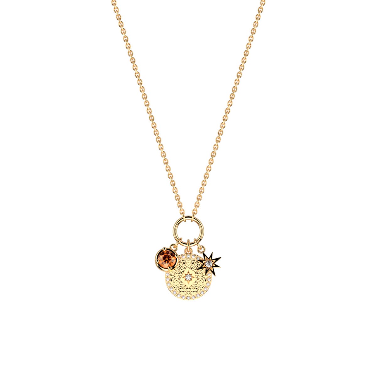 Collier Les Cadettes Birthstone JuilletPierre de naissance couleur rouge rubis