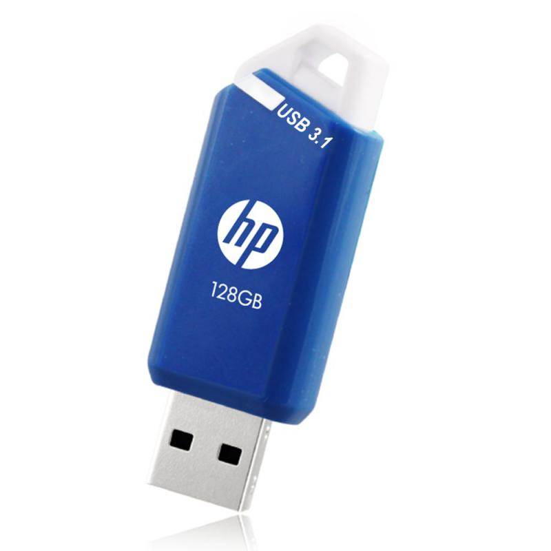 (3er Set) x755w 128GB USB 3.1 Speicher Stick mit 75 Mbit/s Lesegeschwindigkeit (HPFD755W128X3) - Blau / Weiss