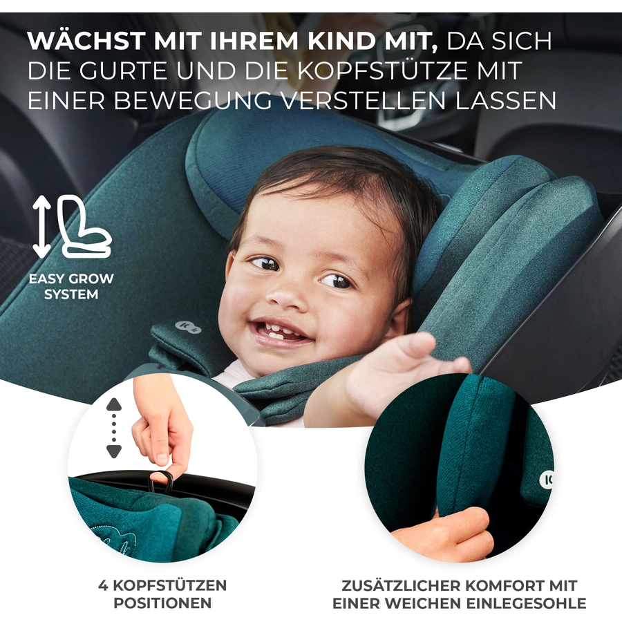 Kinderkraft Autokindersitz I CARE i Size 40 bis 87 cm graphite black