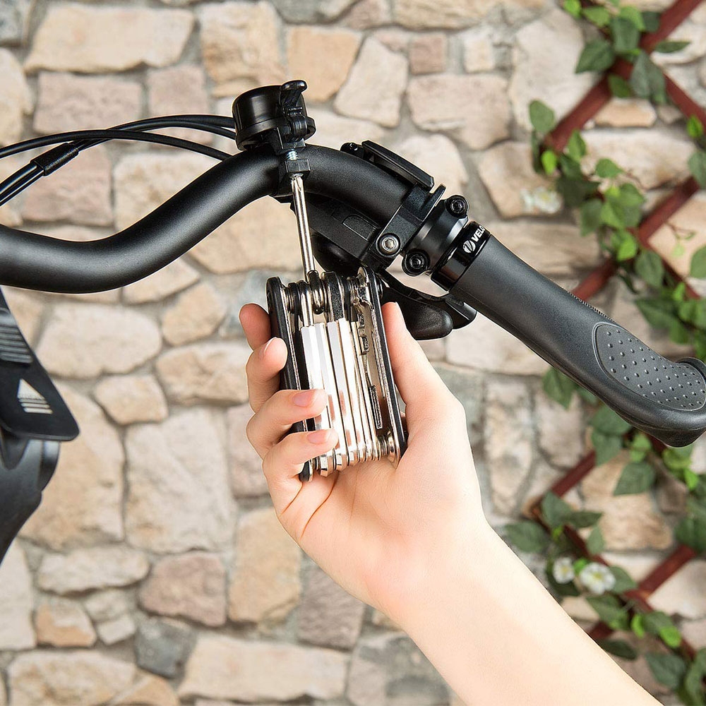 16in1 Velo Fahrrad Werkzeug Kit Multitool Reparaturset Schraubendreher - Schwarz / Silber
