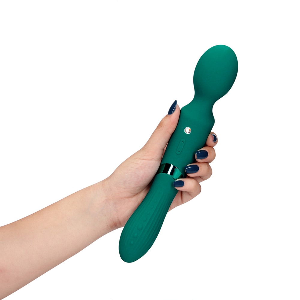 Vibromasseur double embouts - 20 modes - Vert