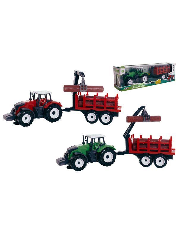 TRACTEUR 46CM AVEC REMORQUE ET RONDINS