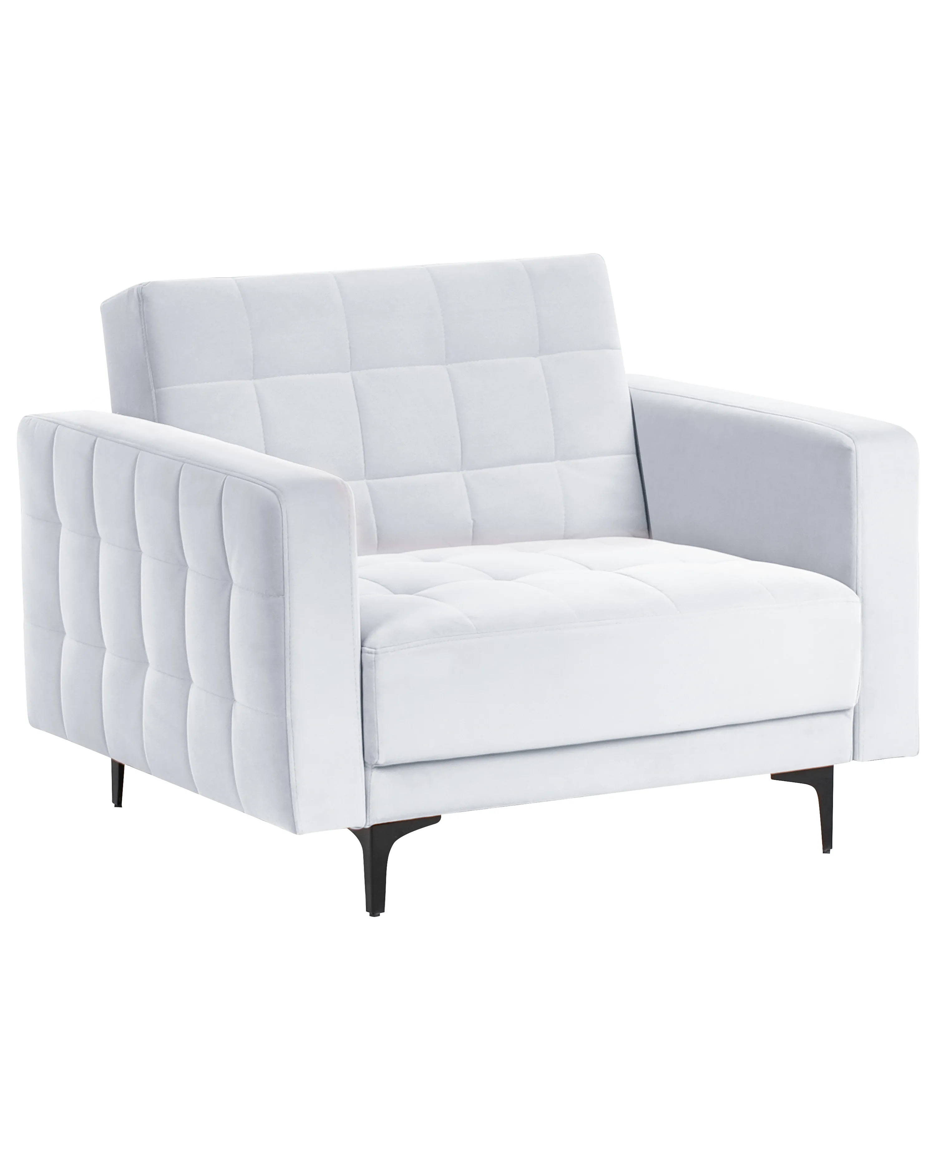 Fauteuil ABERDEEN Fluweel Lichtgrijs