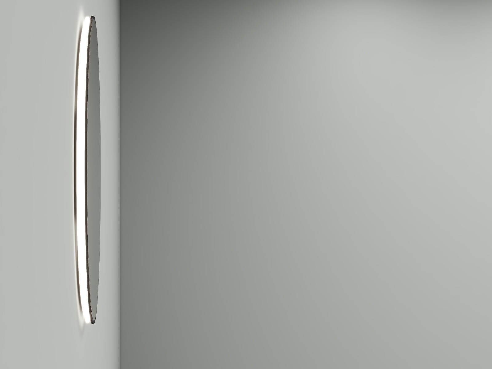 Mueller Novi ronde spiegel met LED verlichting 100cm zwart mat