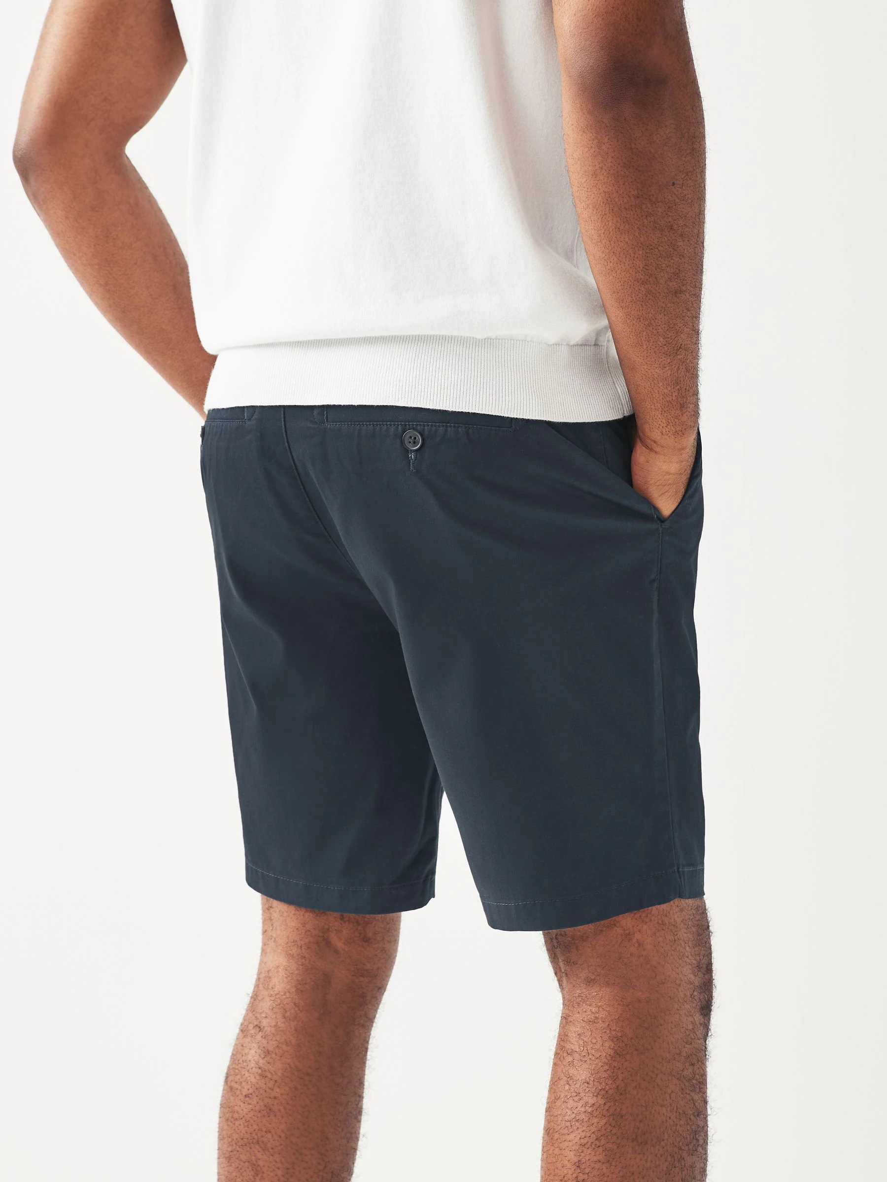 Marineblauw/kiezelkleurig - Slim Fit - Set van 2 chinoshorts met stretch