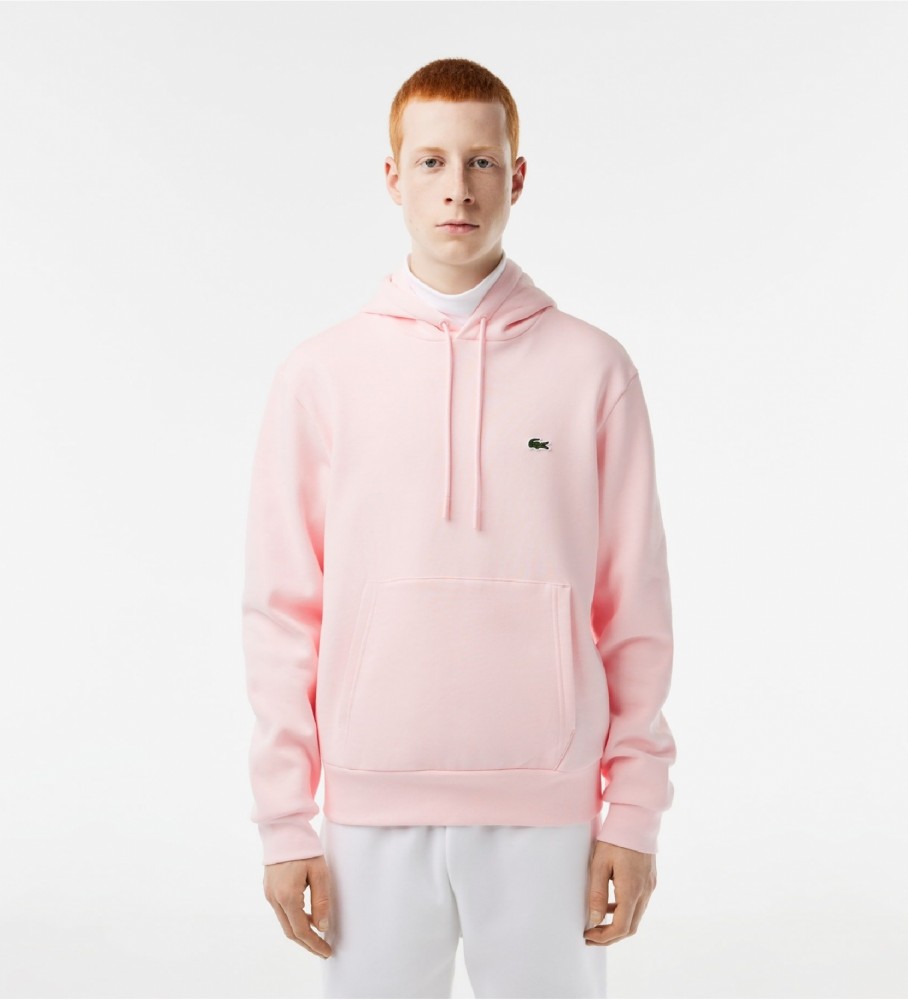 Moletom com capuz rosa Lacoste