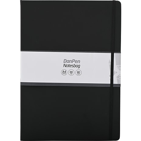 Danpen notesbog PU A4 - sort