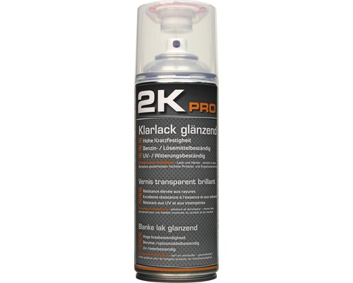 2K PRO glans blanke spuitverf 400 ml
