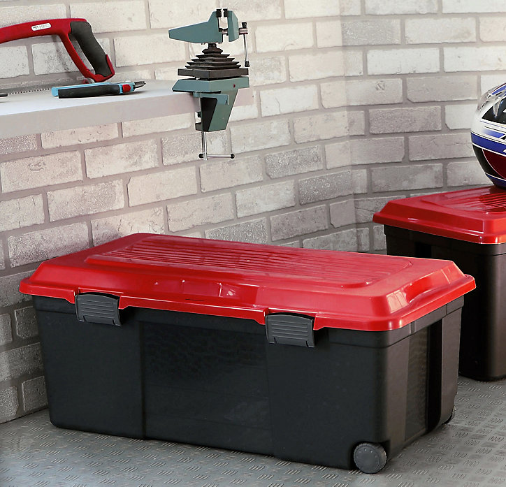Lot de 3 Campers bricolage noir et rouge 75 L