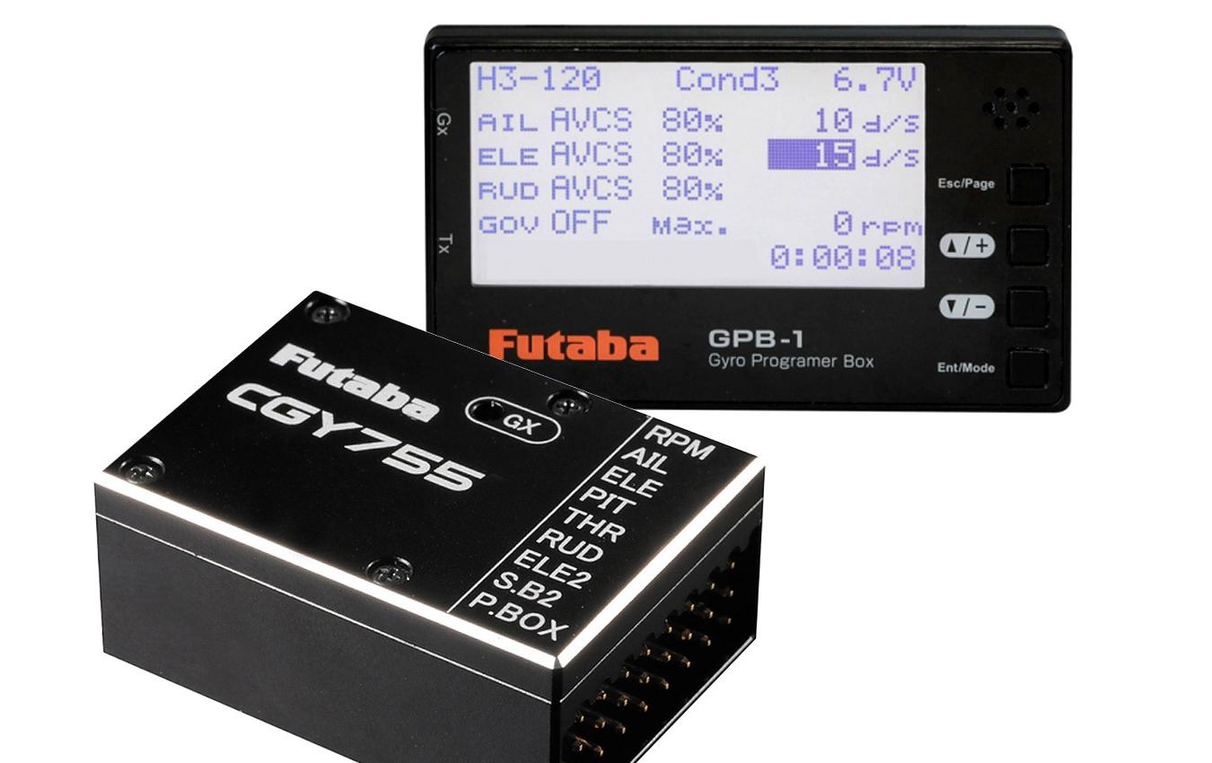 Flybarless-System CGY-755 3-Achs mit Programmierbox<br>Futaba CGY-755 Flybarless 3 Achs Gyro