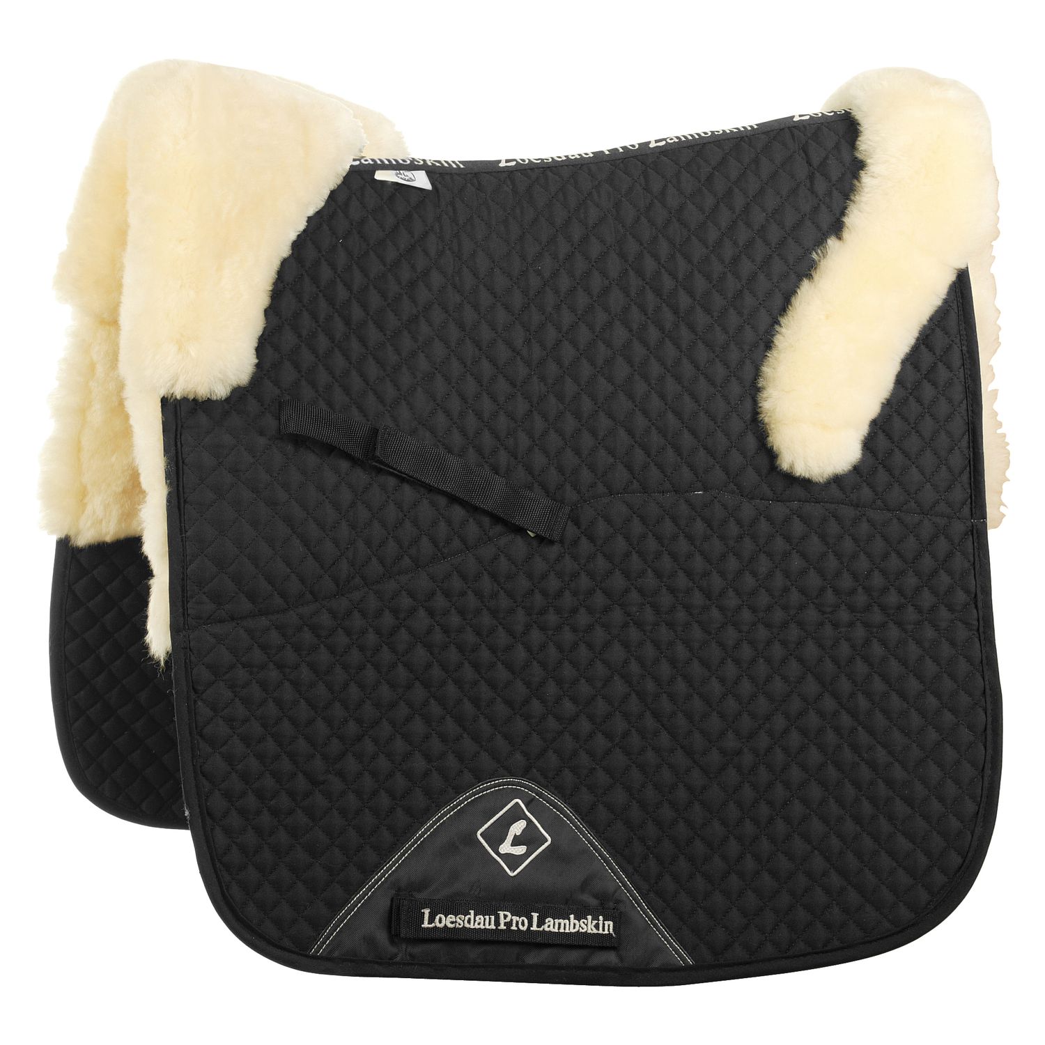 Horse-friends Lammfell-Schabracke mit Memoryschaum - schwarz