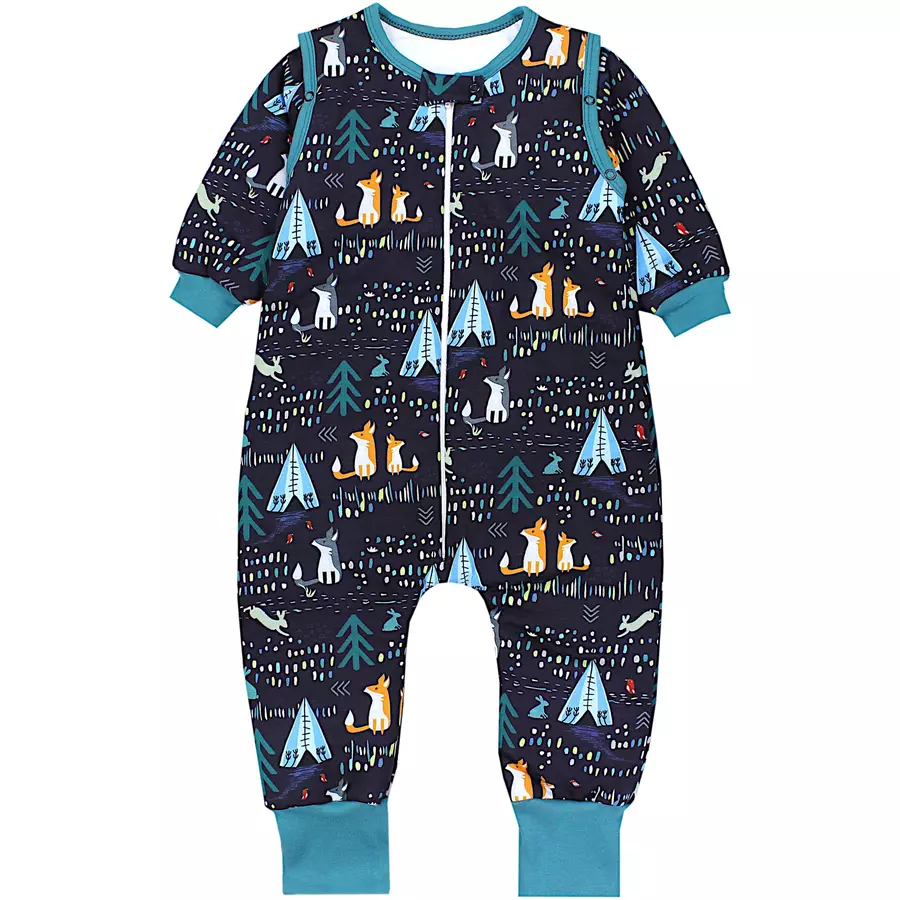 TupTam Baby Schlafsack mit Beinen und Ärmel Winter blau Modell 3