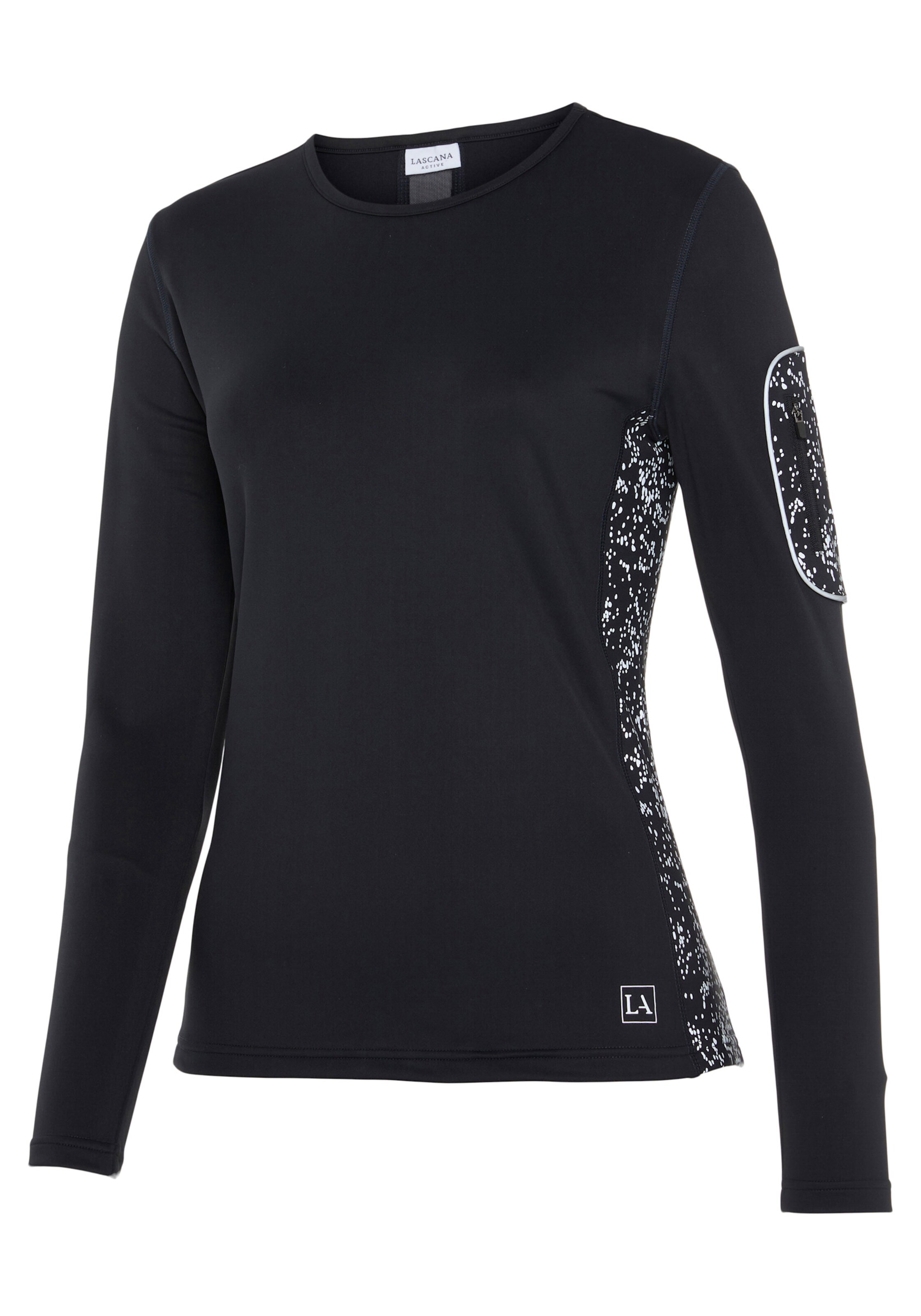 LASCANA ACTIVE Laufshirt in schwarz