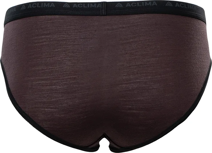 Aclima Women's LightWool Briefs Chocolate Plum
