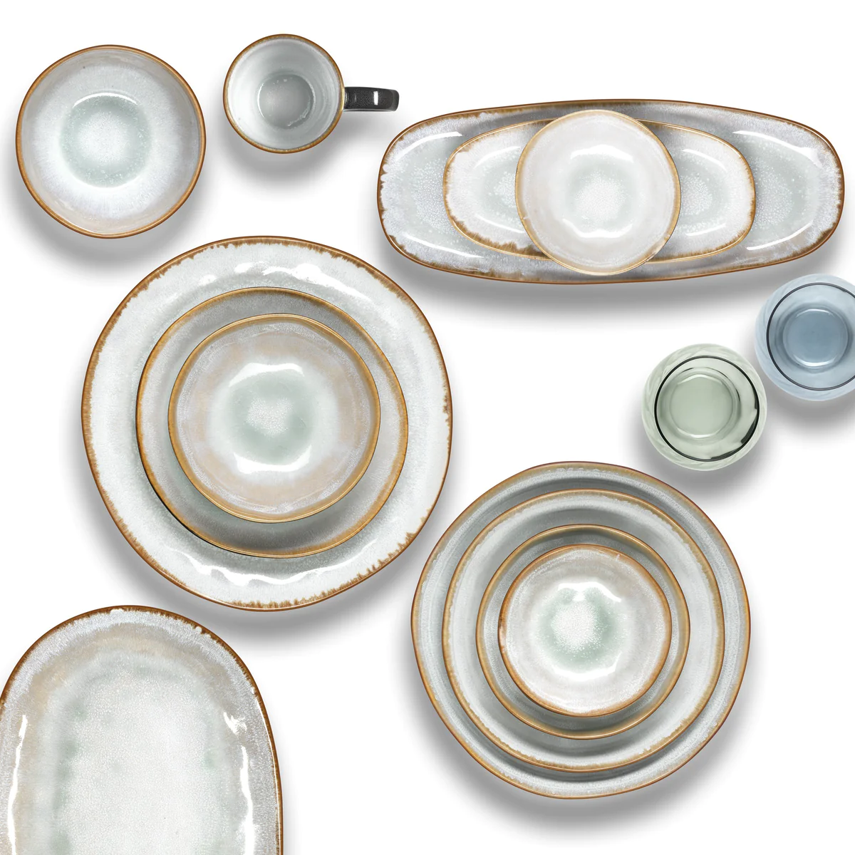 Shadow Aqua - Assiette dessert 20.5 cm (lot de 6) Médard de Noblat