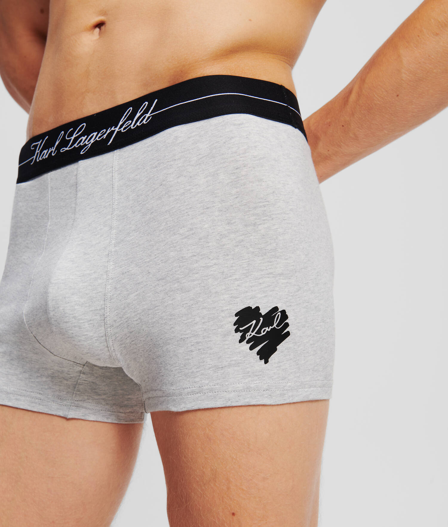 CALEÇONS K/HEART – LOT DE 3 - Noir/Gris Chiné