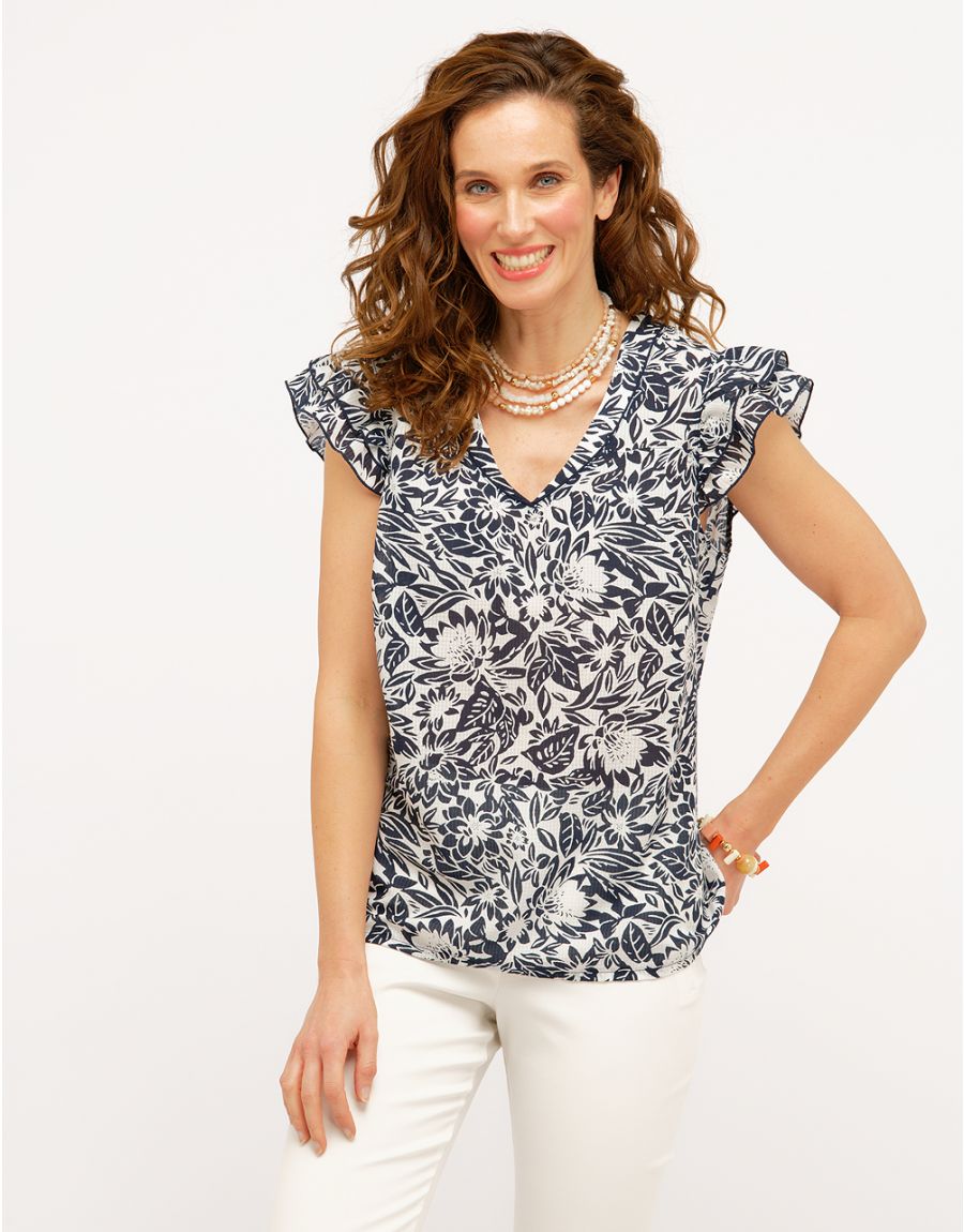 blouse légère fleurie