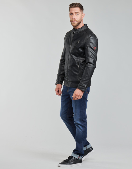 Guess - PU LEATHER BIKER - Noir