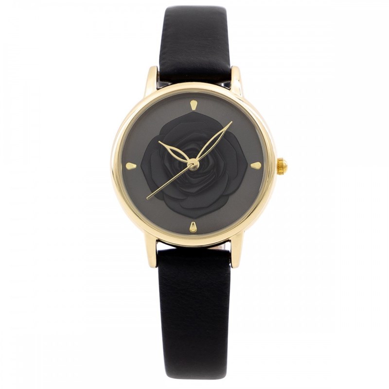 Coffret montre Femme M. JOHN bracelet Cuir Noir