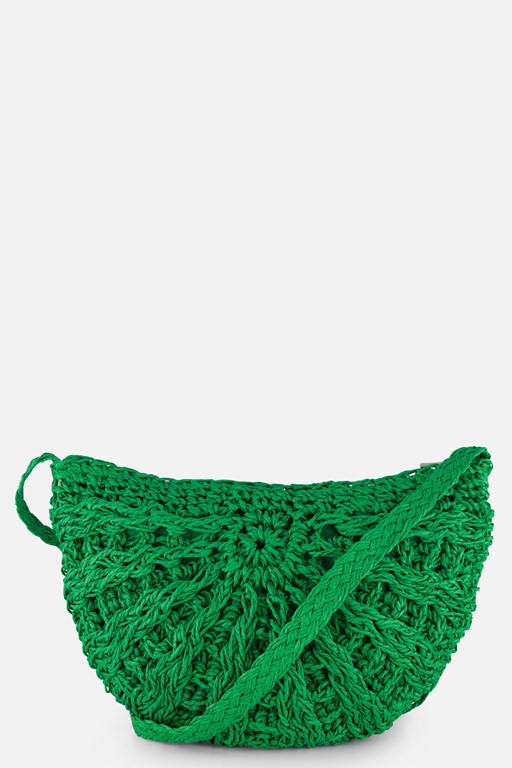 Sarlini Schoudertas Stro groen