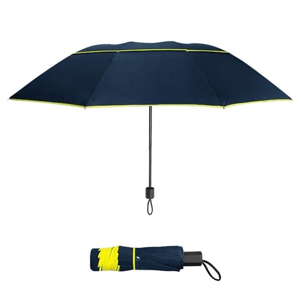 Vindtett Paraply, 130 cm - Blå