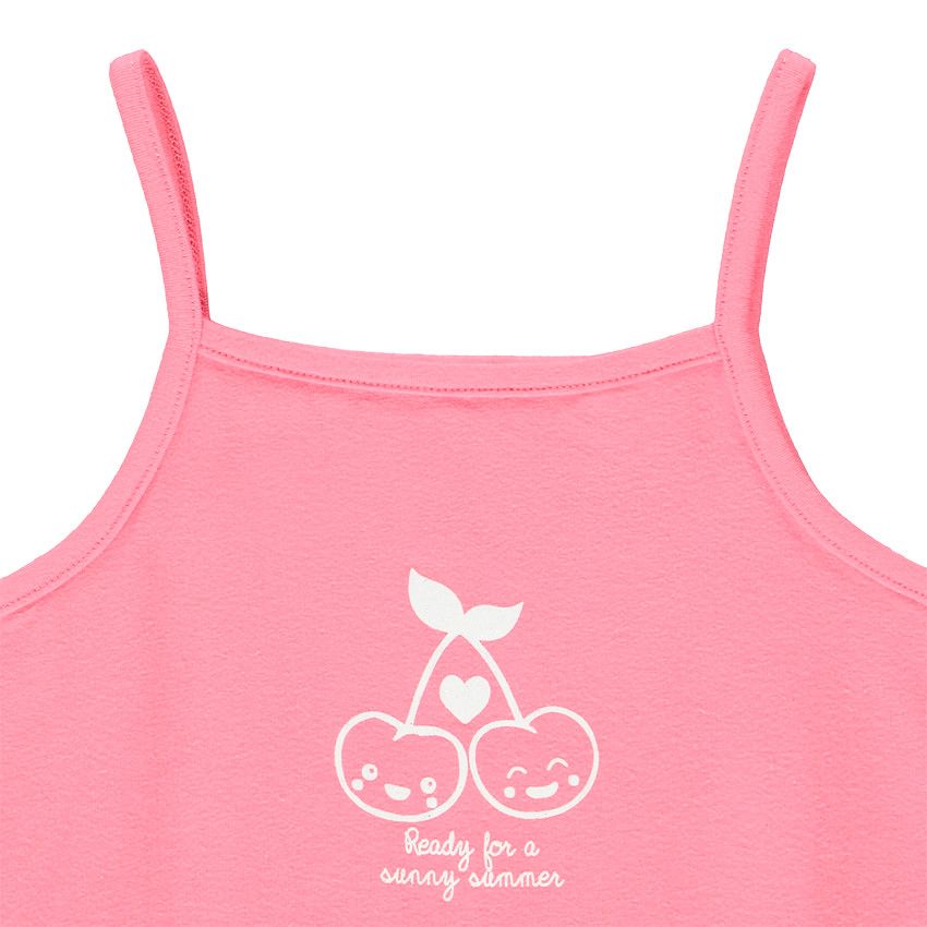 Combinaison courte print cerises pour bébé fille - Multicolore
