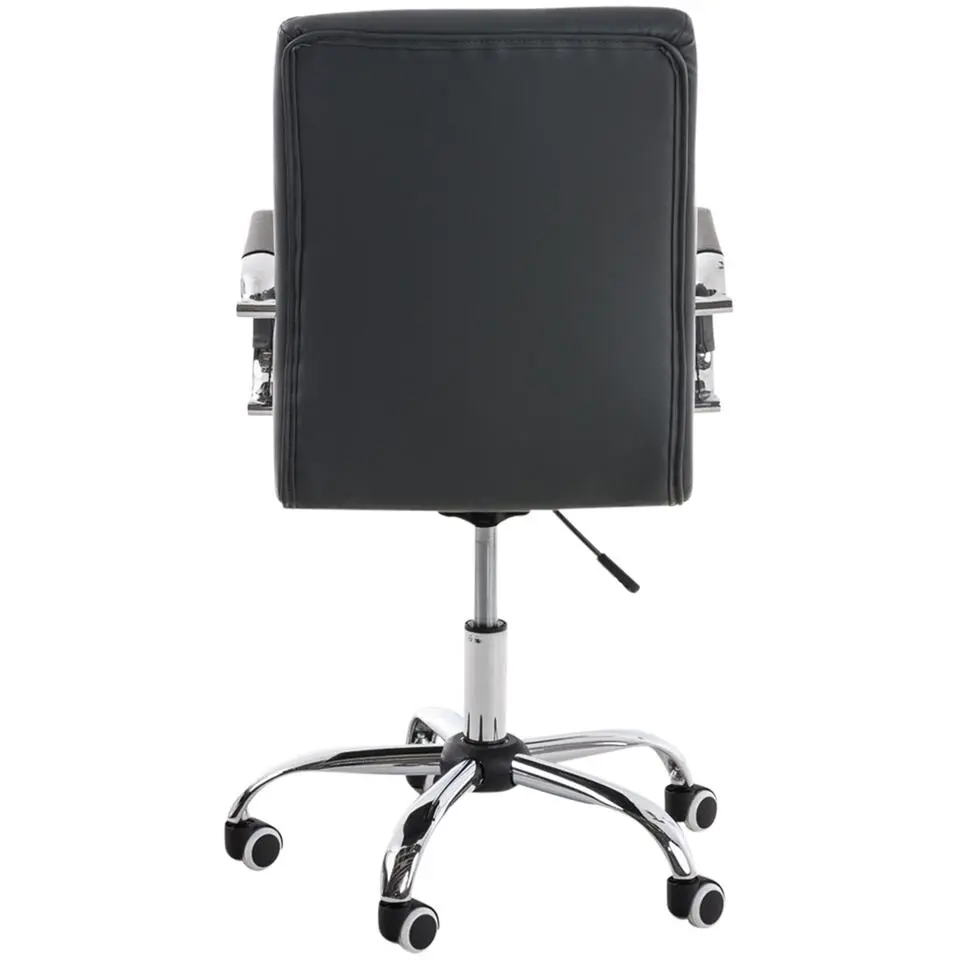 CLP Bureaustoel Deli V2 chroom Frame - Kunstleer - grijs