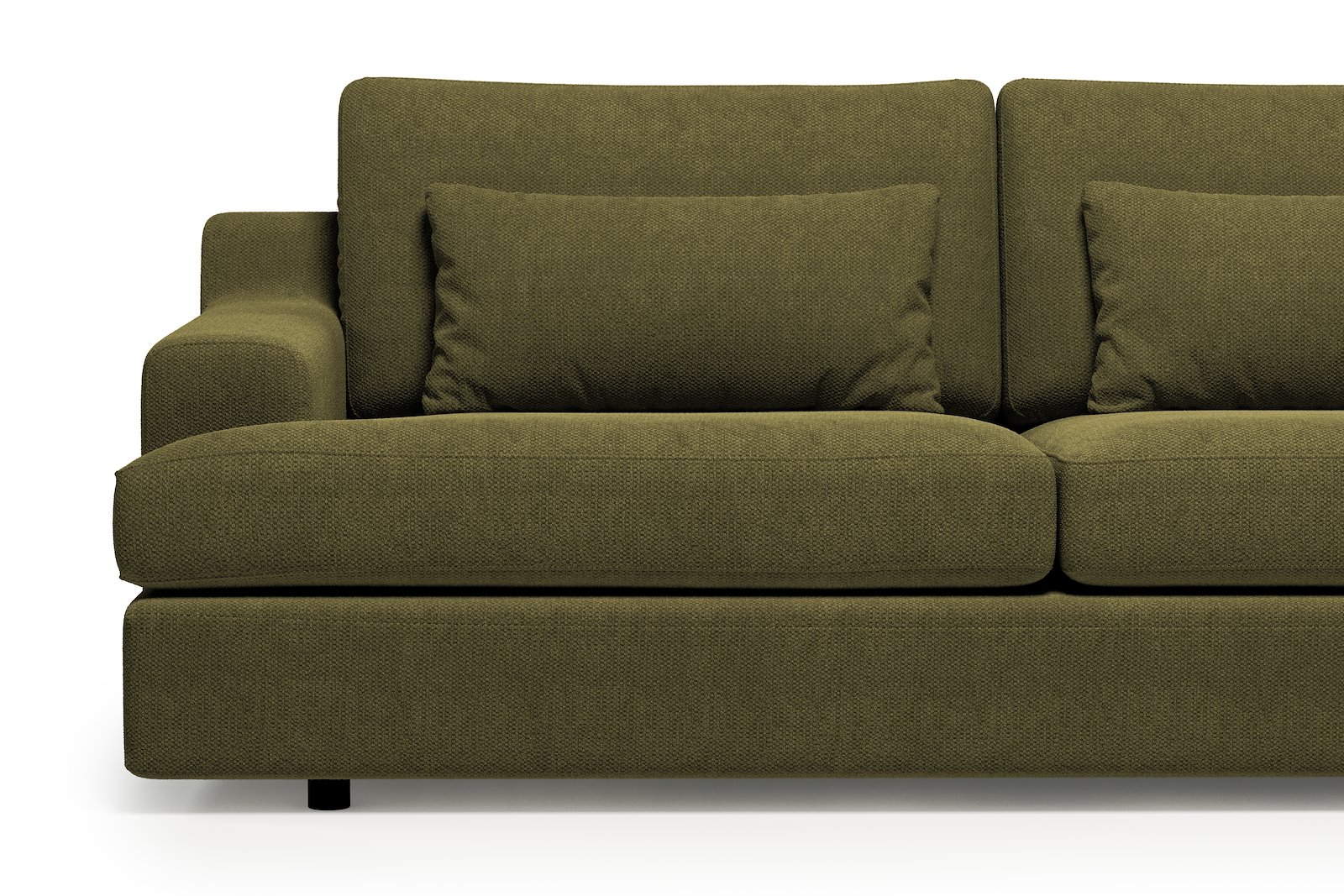 Roma 3-seter Tekstil Mito 88 Moss Green med sorte ben