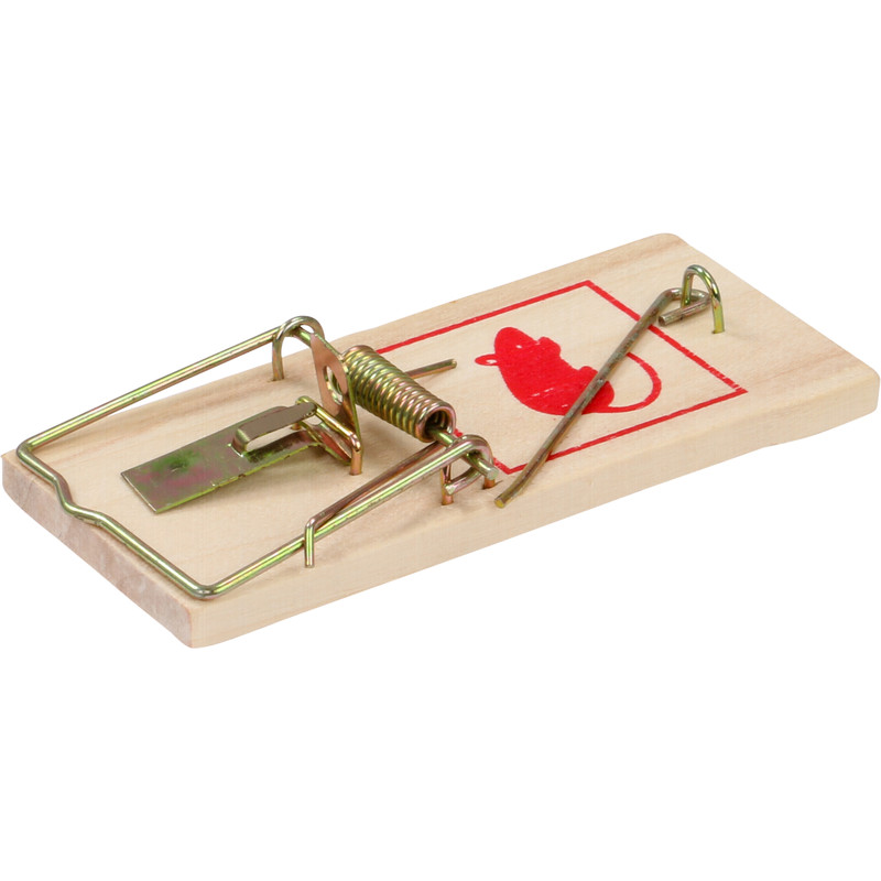 Houten muizenval 100x45mm