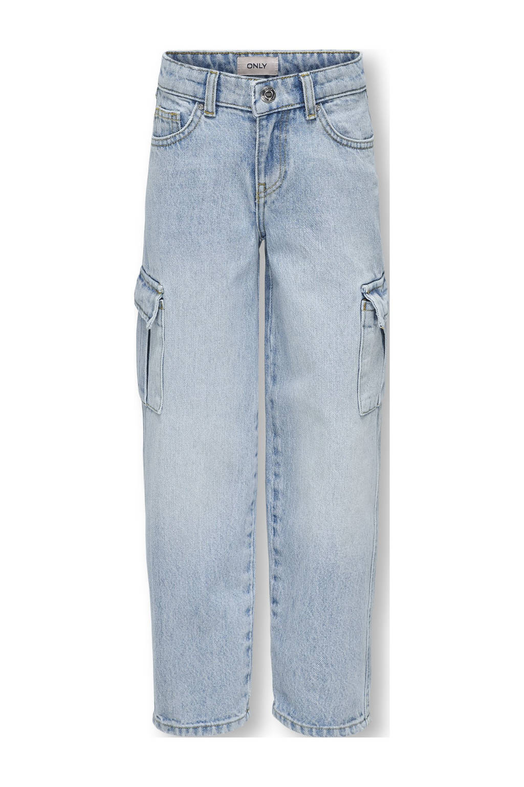 ONLY wide leg regular waist jeans light blue denim