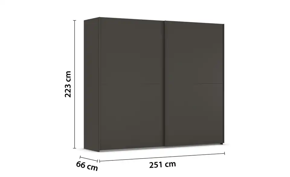 Schwebetürenschrank Fifty 251 cm 2 Stück