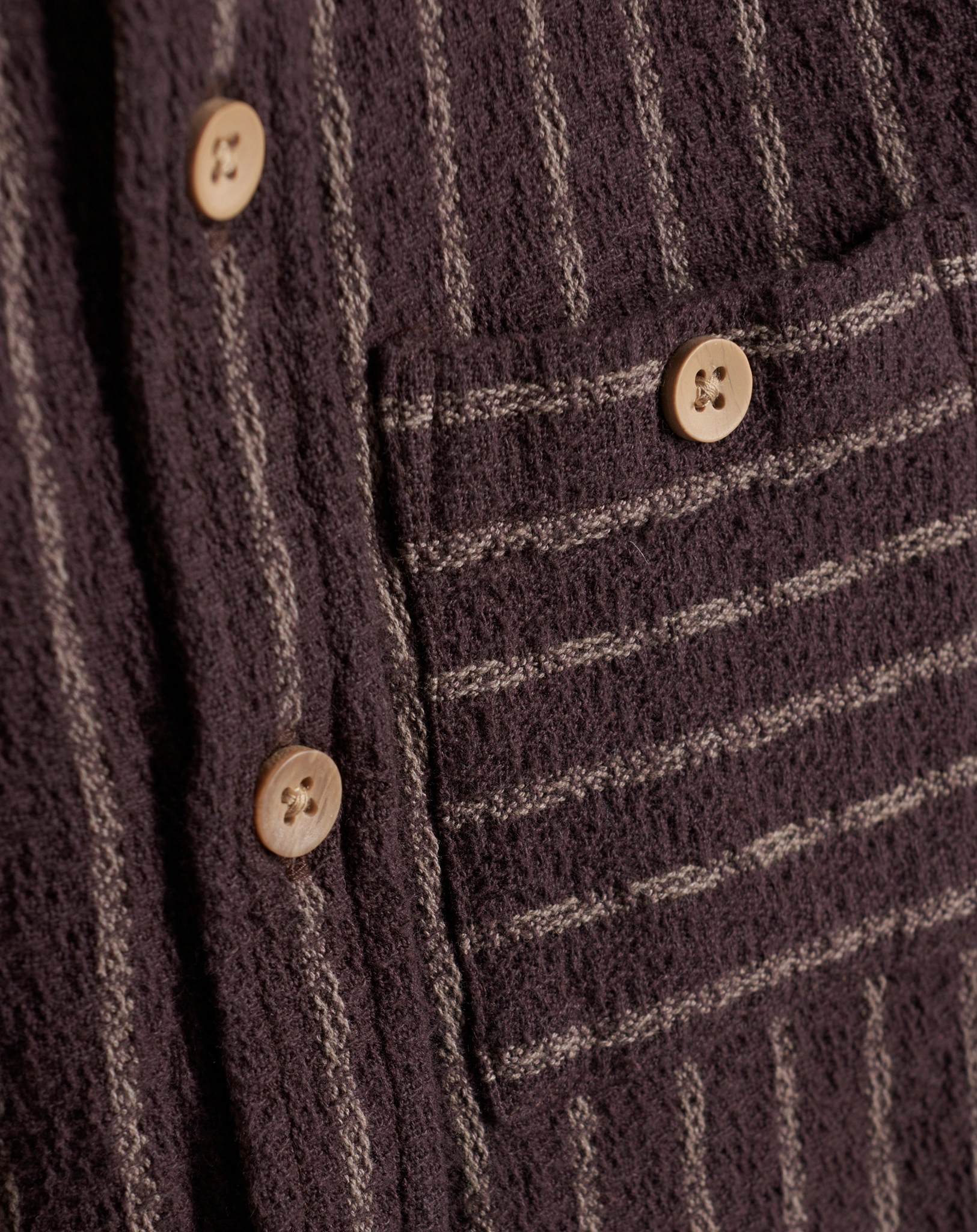 Langarm-Hemd STRIPES in coffee bean