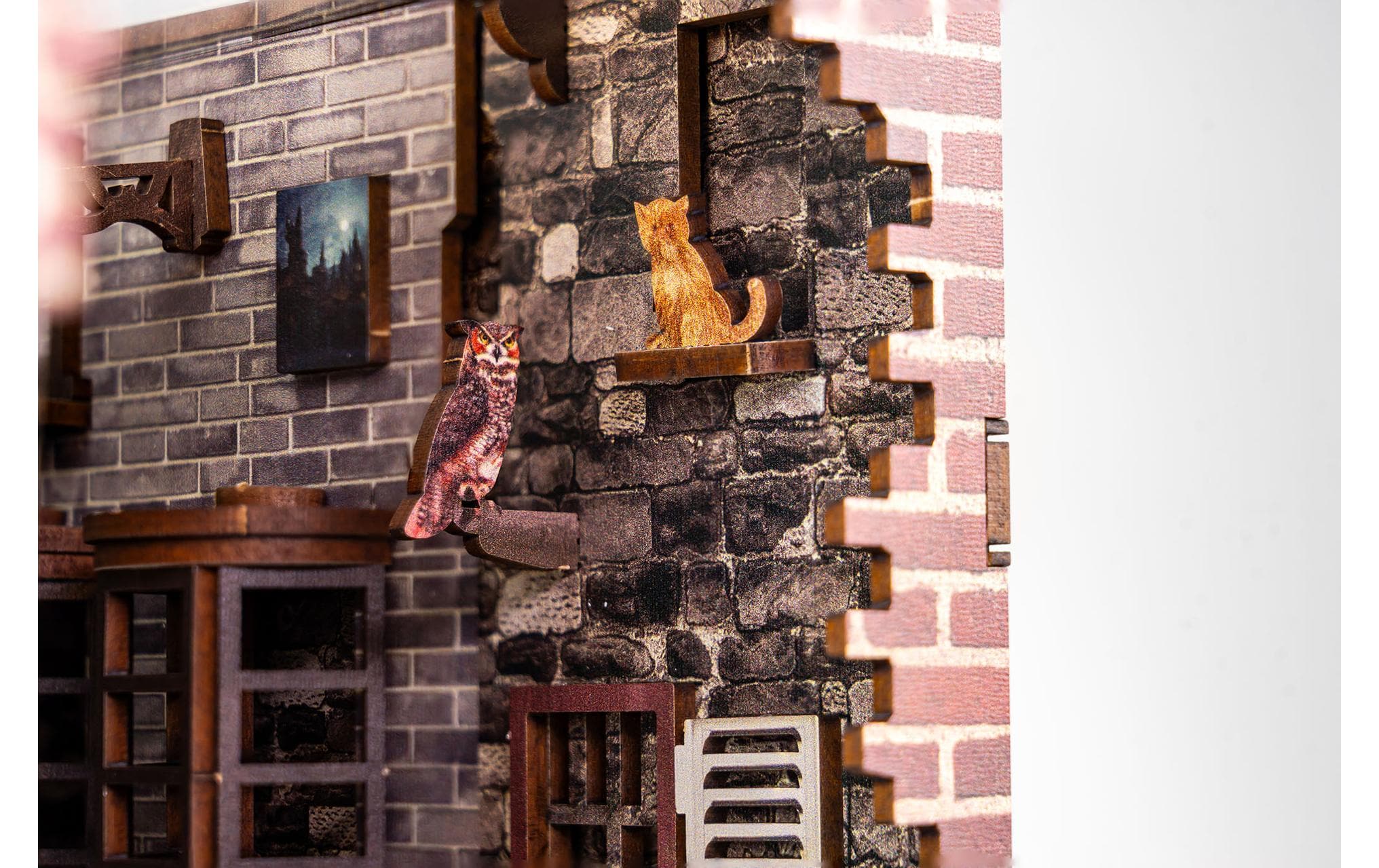 Bausatz Diagon Alley Harry PotterHolzbausatz mit LED-Beleuchtung und Berührungssensor