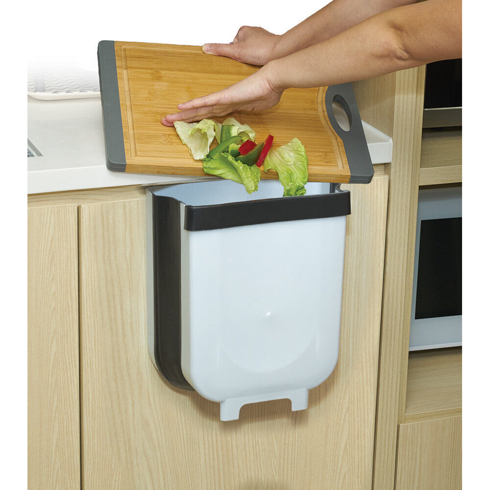 Poubelle de porte amovible et rétractable 9 L
