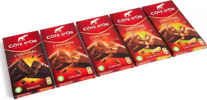 Côte d'Or - Mega Chocoladereep - Assortiment - 5 Stuks - Melk Puur Hazelnoot
