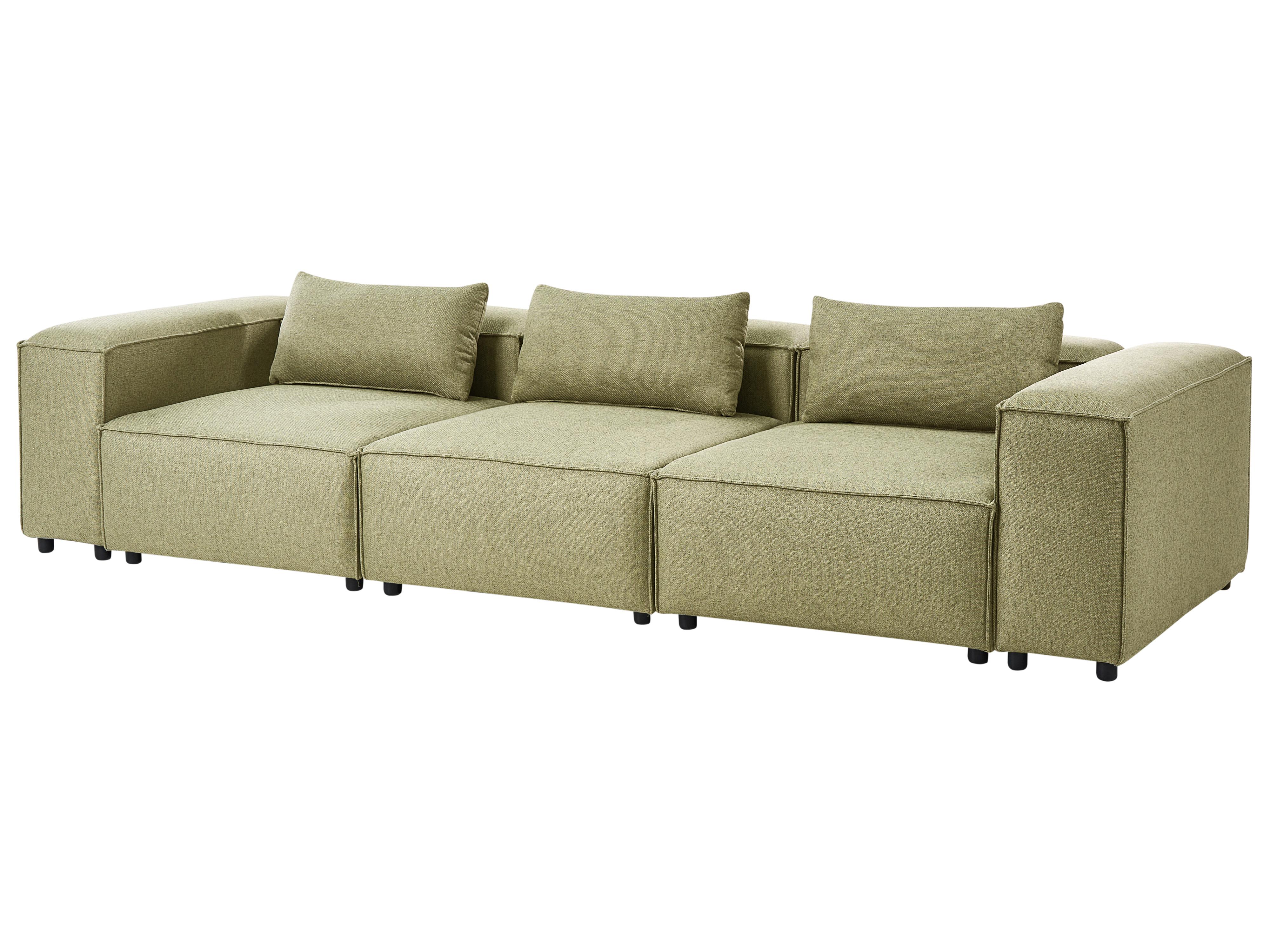 Modulaire bank 3-zits BRANDE Stof Lichtgroen