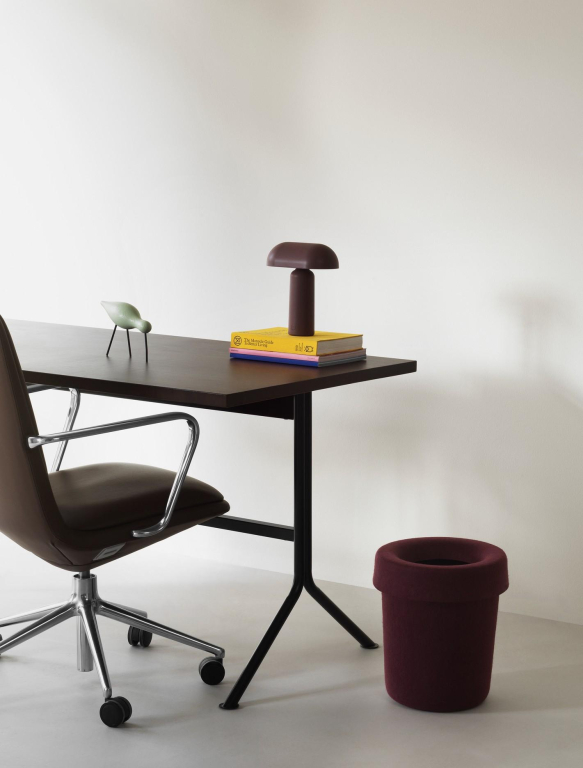 Normann Copenhagen Hide Office prullenbak Off Cream