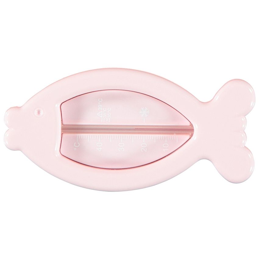 Thermomètre de bain forme poisson - Rose - Ecru