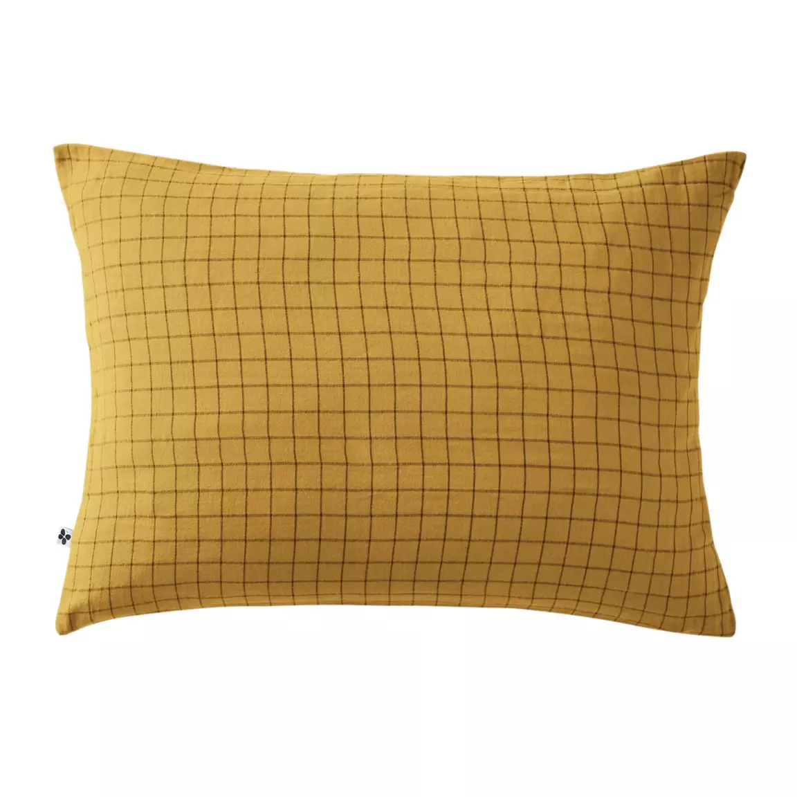 Taie d'oreiller rectangulaire gaze de coton (50 x 70 cm) Gaïa Mix Jaune safran