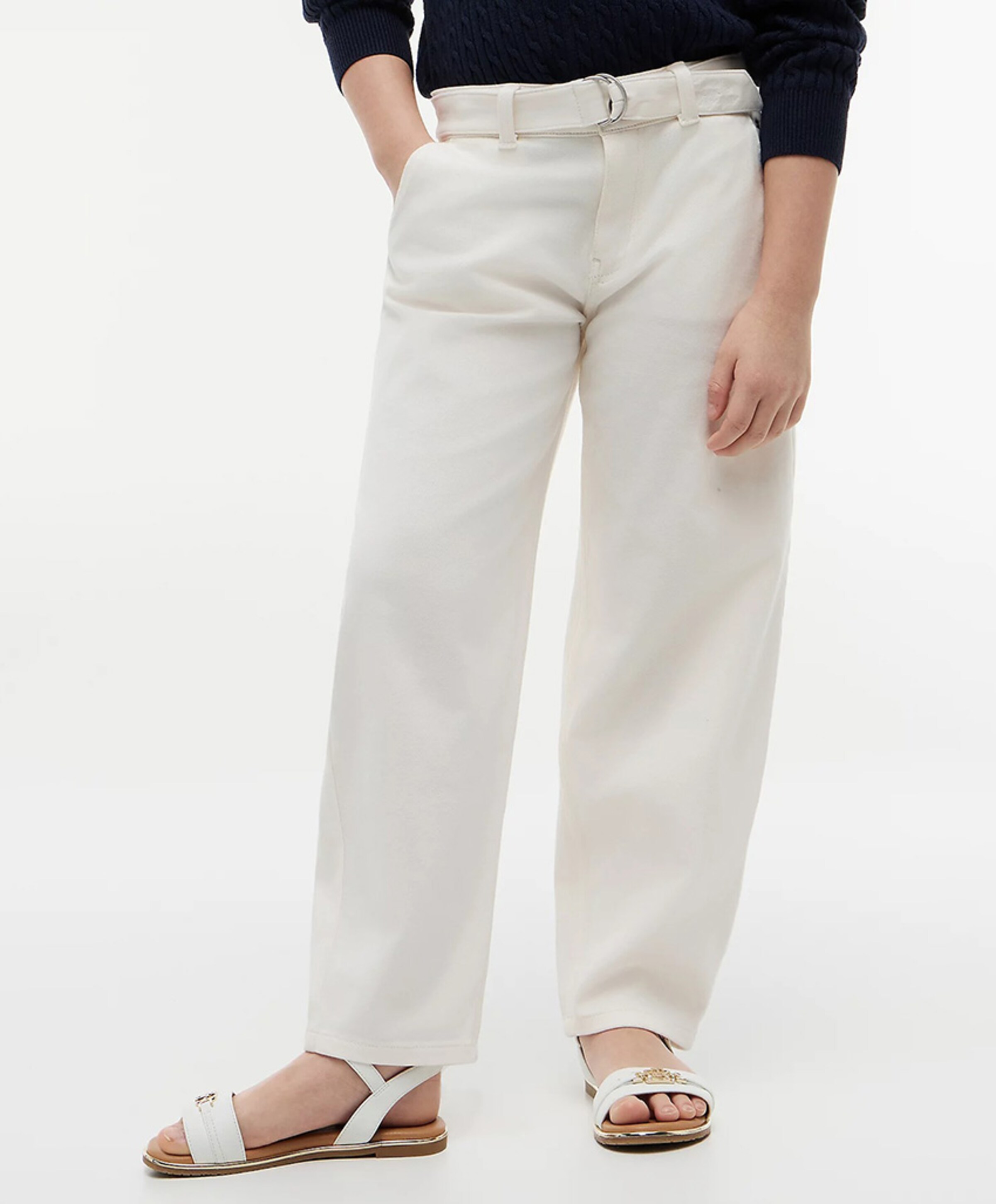 Tommy Hilfiger BARREL meisjes broek ecru