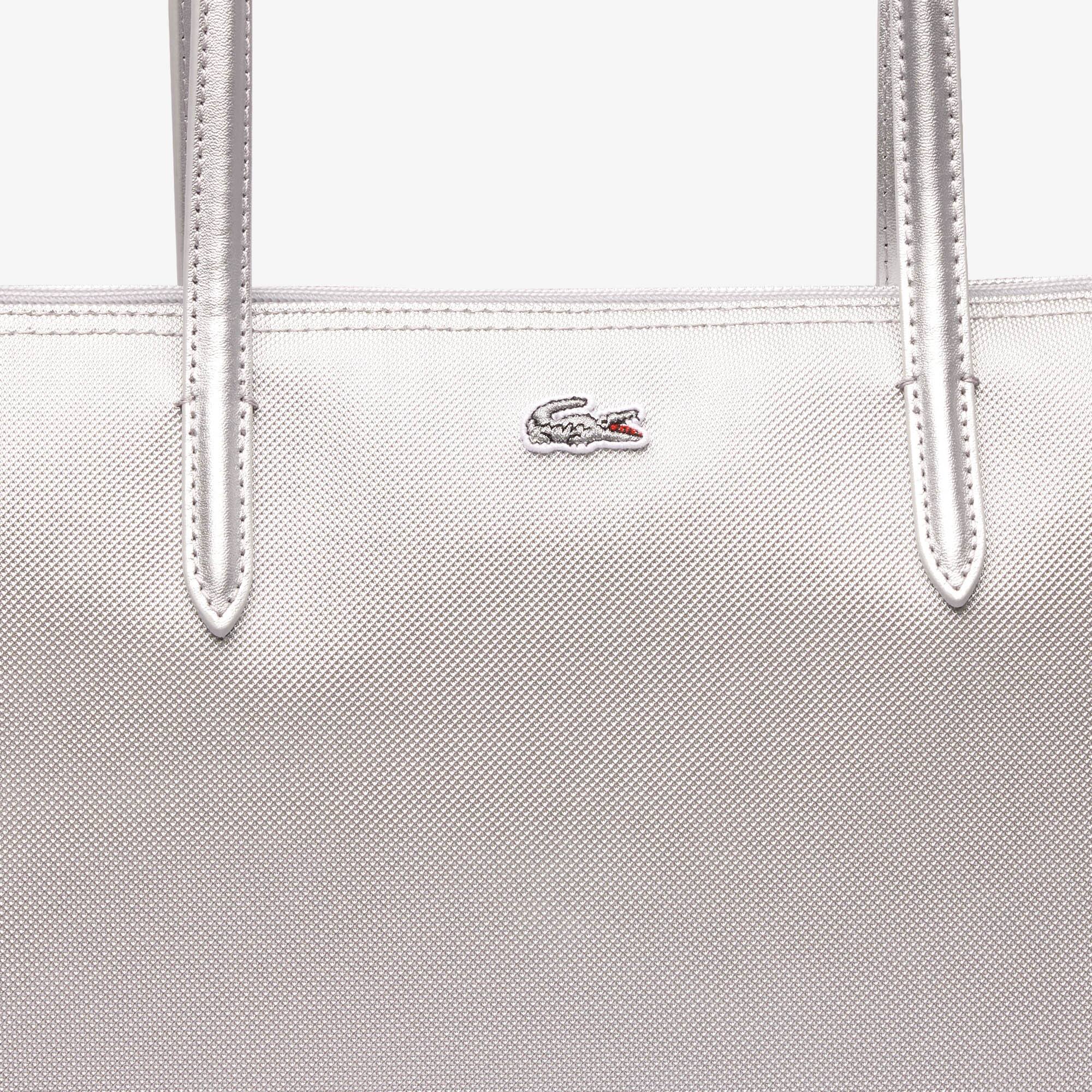 Grand sac cabas L.12.12 grand modèle en toile enduite Sacs à main & Cabas - Gris - Lacoste - Femme