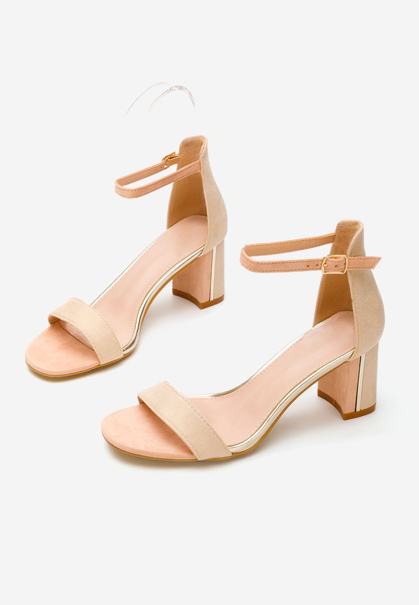 Sandales à talon épais beige Lucynda V2