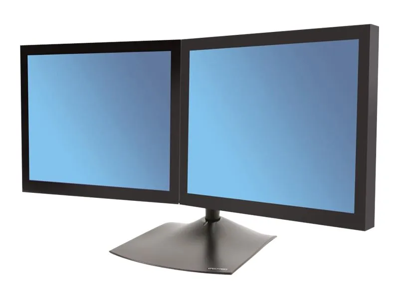 Ergotron DS100 - Stativ - vandret - for 2 LCD displays - aluminium, stål - sort - skærmstørrelse: op til 24