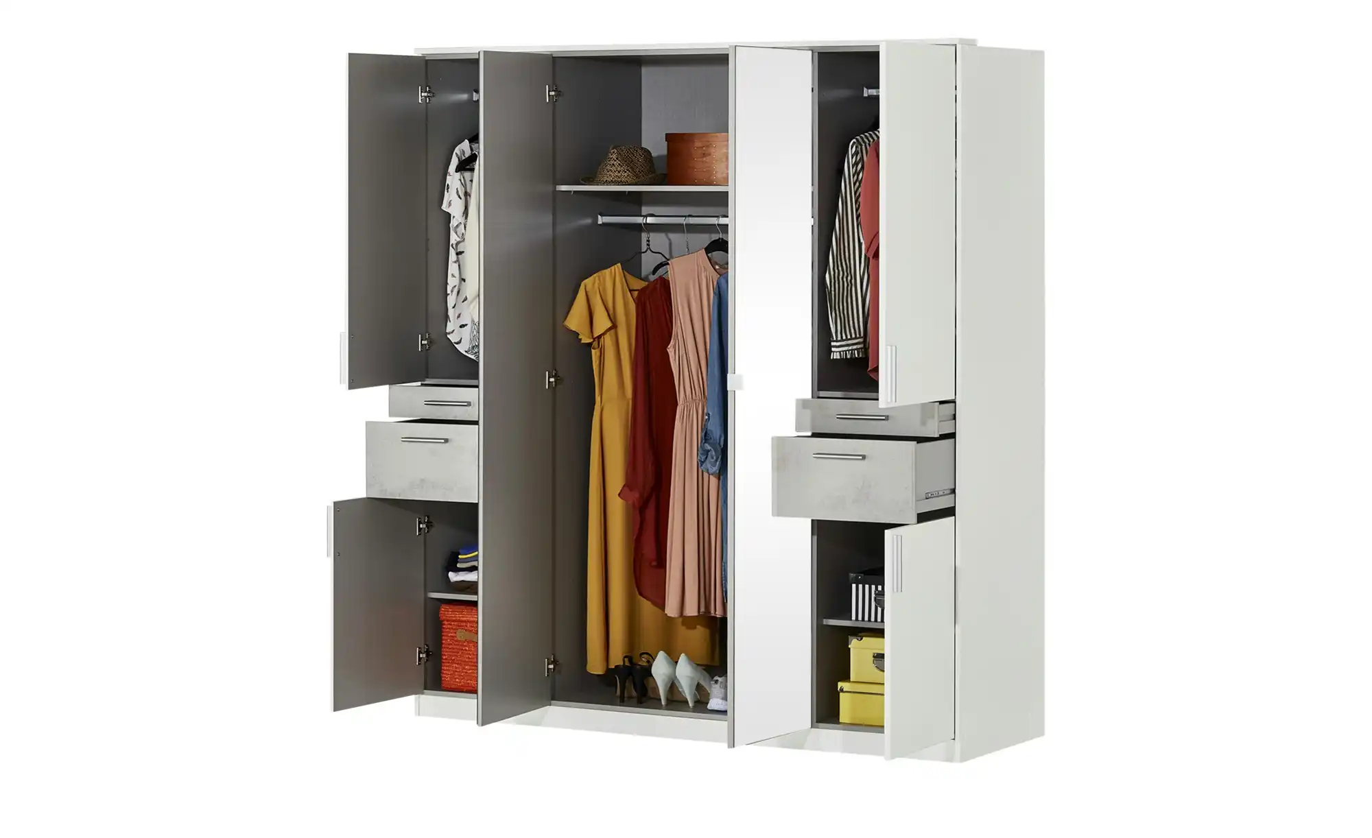 Kleiderschrank, 6-türig Stafford
