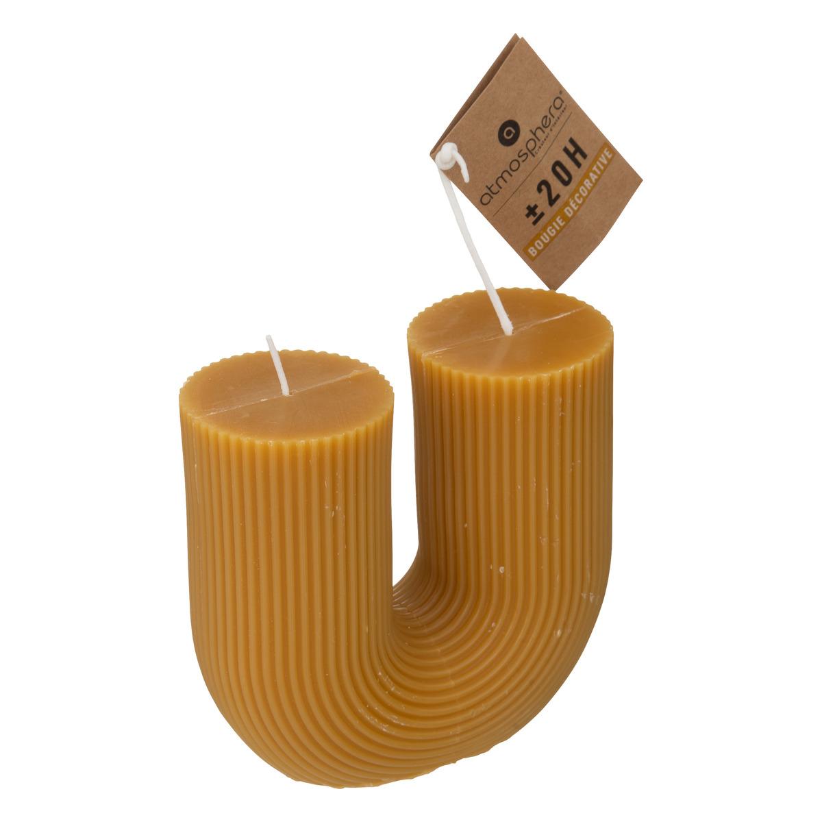 BOUGIE U DEMI JAUNE 11X12CM