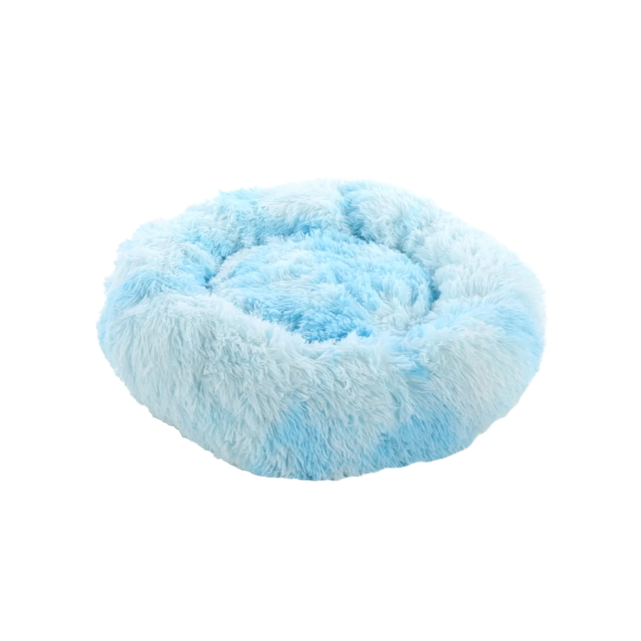 Cama Flamingo Demi Redonda Azul para cães e gatos