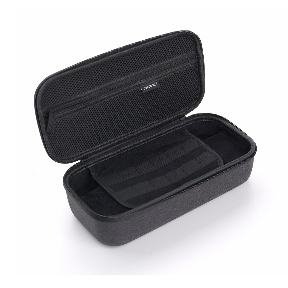 Nintendo Switch V2 Reise Box Schutztasche Hartschale mit Handschlaufe - Grau