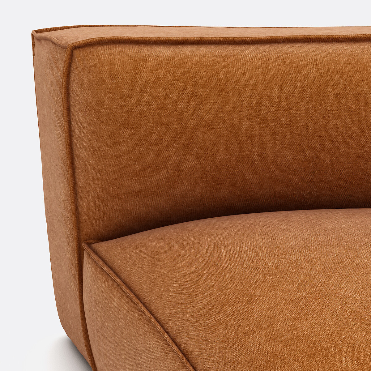 LA REDOUTE INTERIEURS<br>Canto modular aberto, veludo texturizado Seven