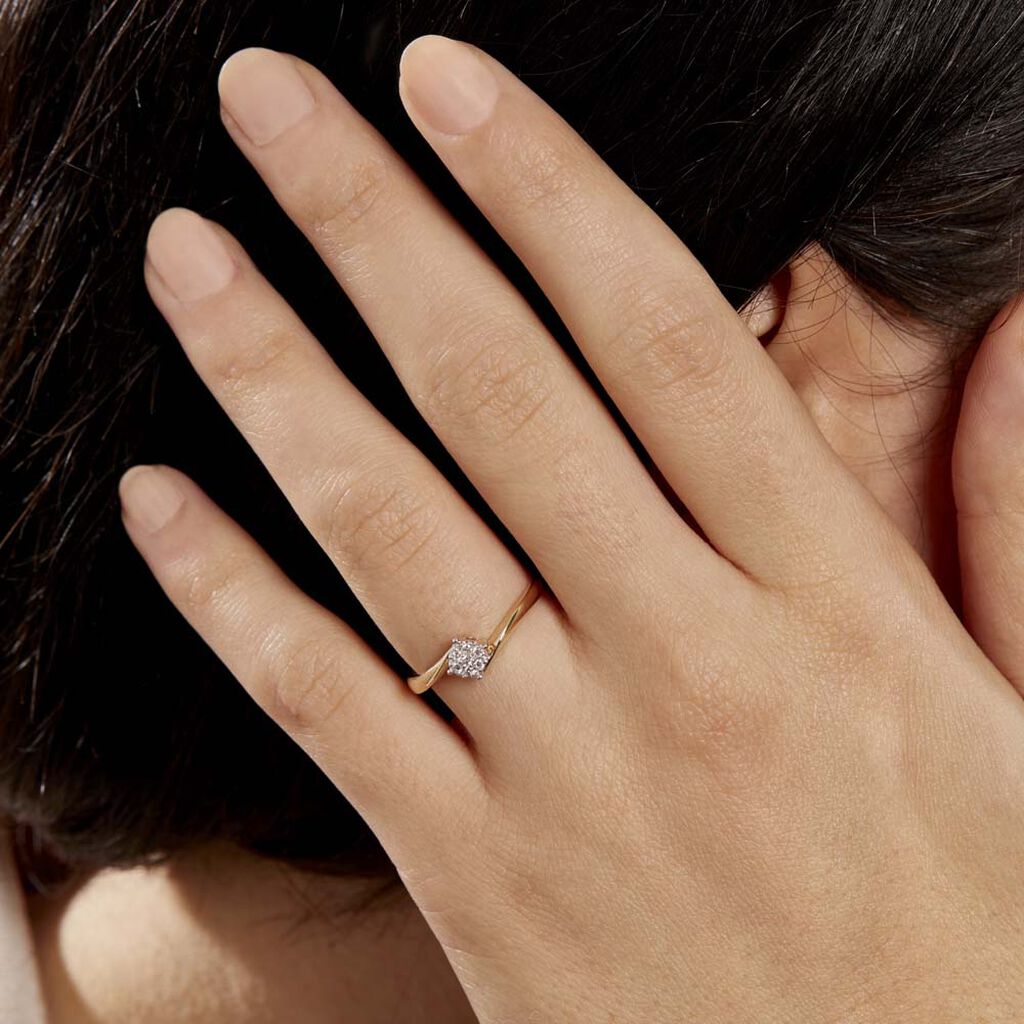 Bague Solitaire Lysia Or Jaune Diamant