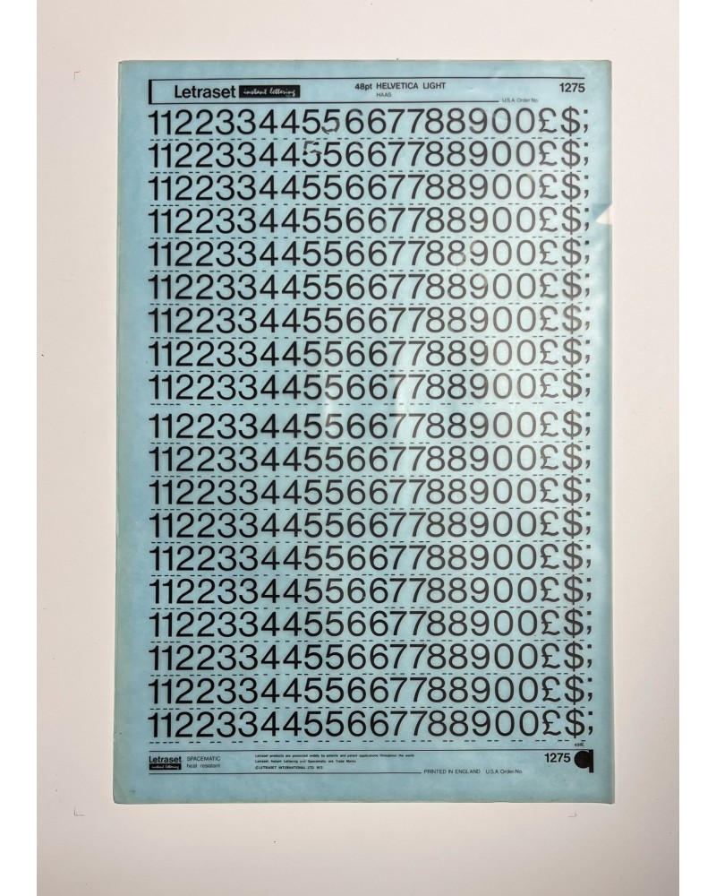 letraset-1275- HELVETICA LIGHT - 48pt